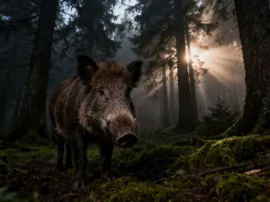 Portret młodej kobiety o delikatnym uśmiechu na tle rozmytego, słonecznego ogrodu.