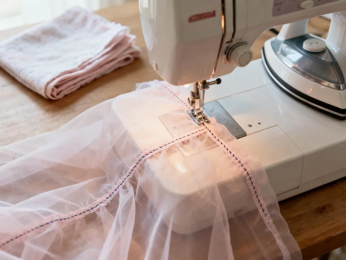 Wykonywanie szwu francuskiego na delikatnej tkaninie
