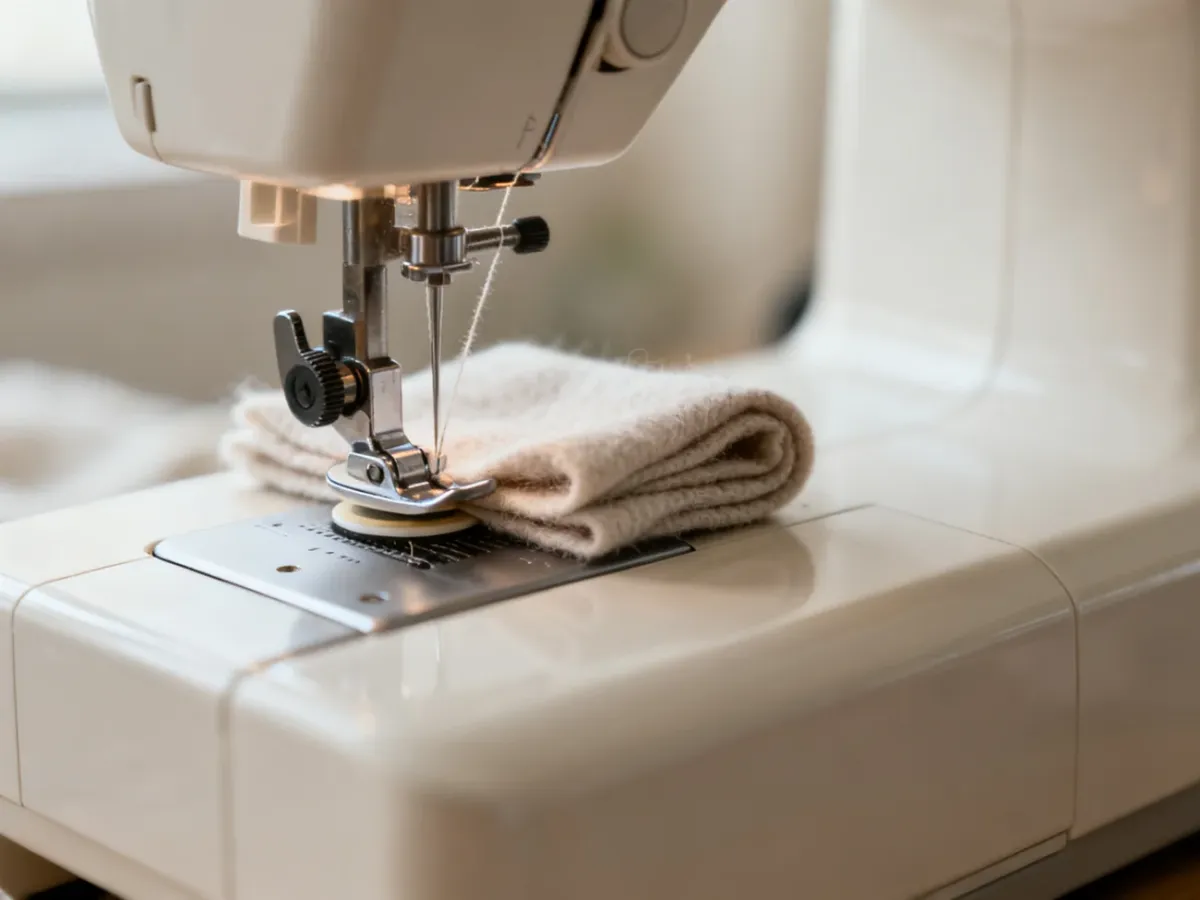 Cleaning lint from the sewing machine thread tensioner